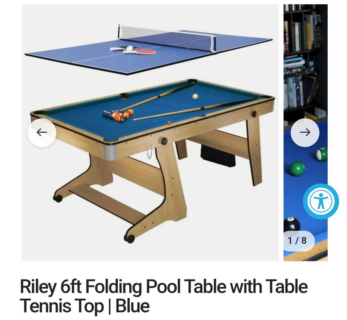 6ft foldable Pool table - Image 1