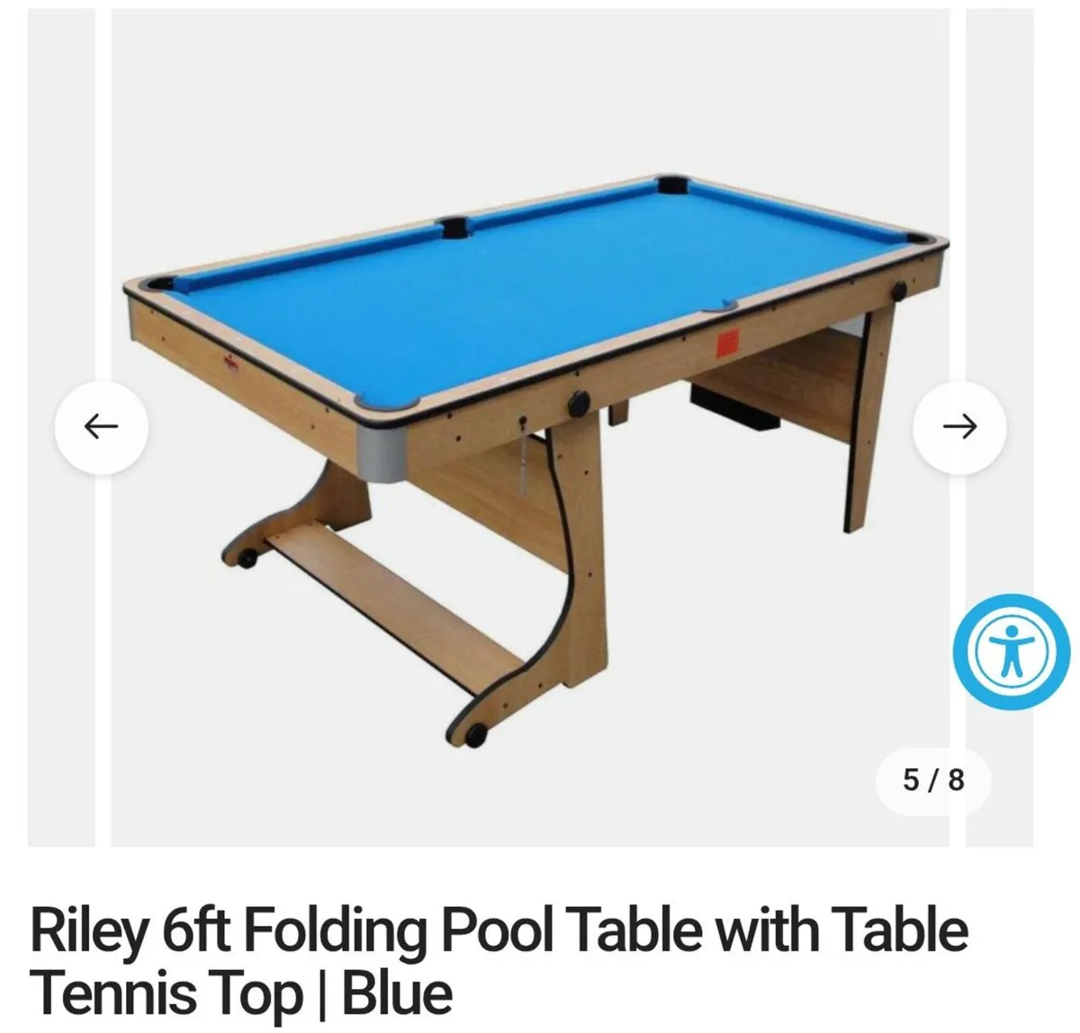 6ft foldable Pool table - Image 2