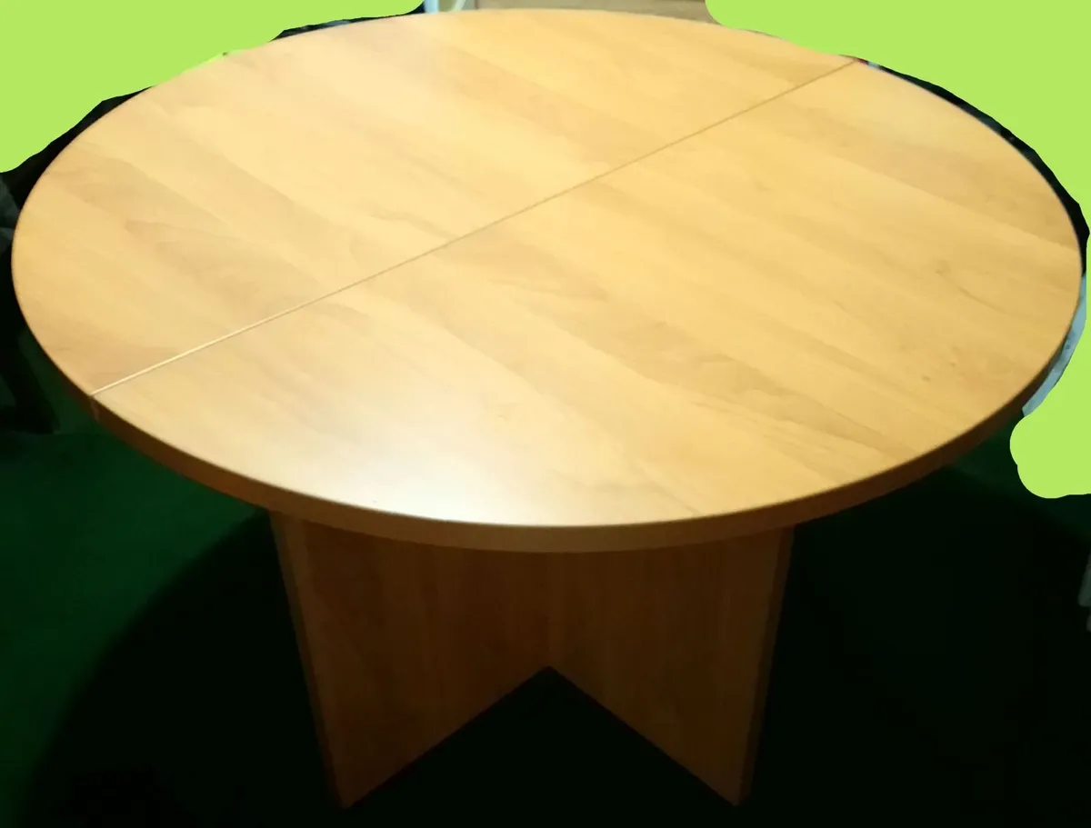 DELLA ROVERE ITALY wooden round table 110cm office - Image 3