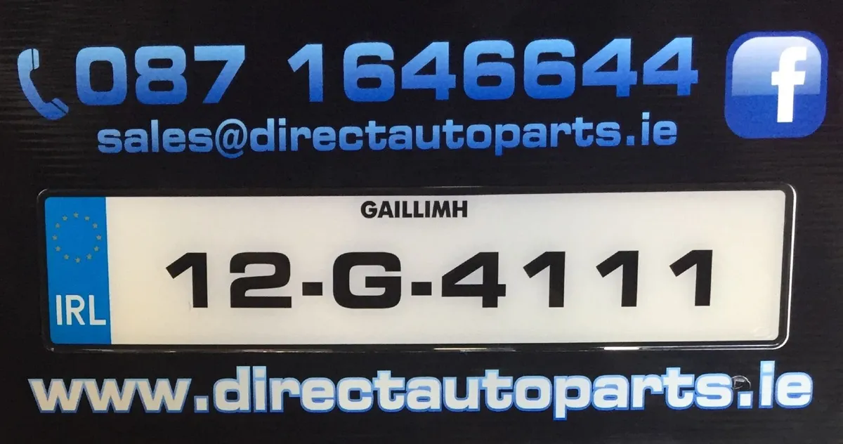 DAP03 Style Oblong Number Plates x 2 - Image 1
