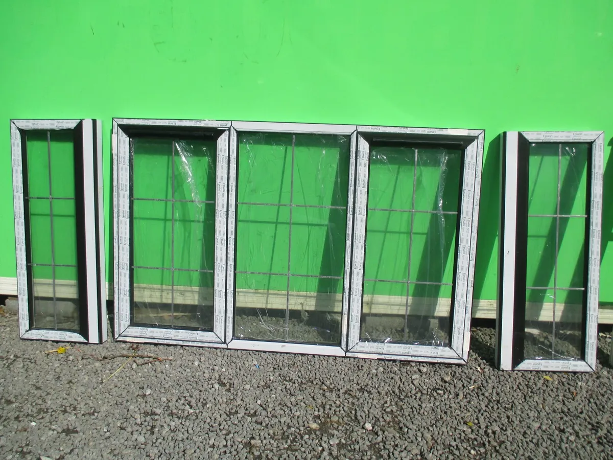 3 x BLACK upvc Double glazed windows, NEW - Image 4