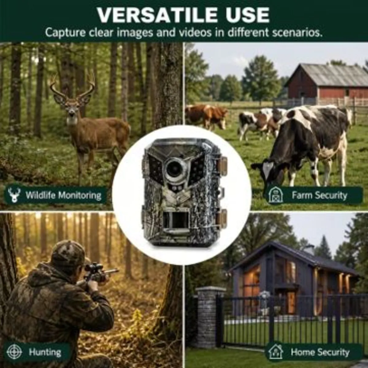HD Trail Camera, Night Vision & 32GB Memory Card - Image 2