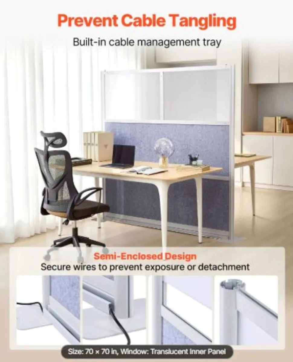 Office Divider Privacy Partition, 1-Pack, 1778 - Image 2
