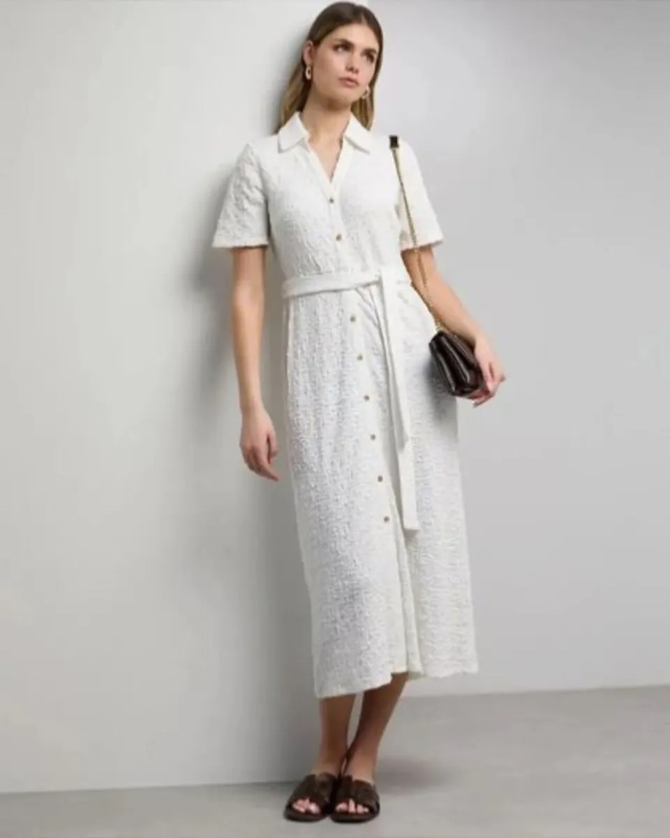 NEW Ladies Textured Midi Dress: Medium  Suit 12-14 - Image 1