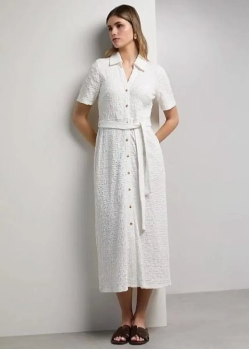 NEW Ladies Textured Midi Dress: Medium  Suit 12-14 - Image 3