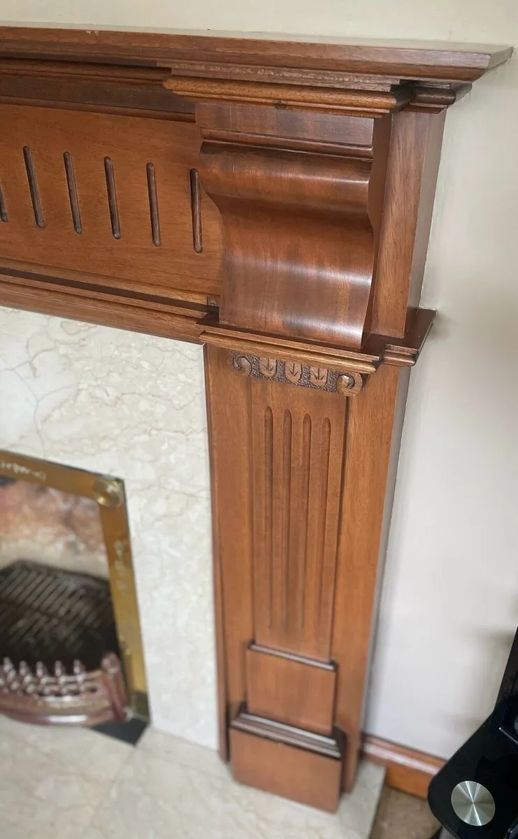 Mahogany Wooden Fireplace - Image 2