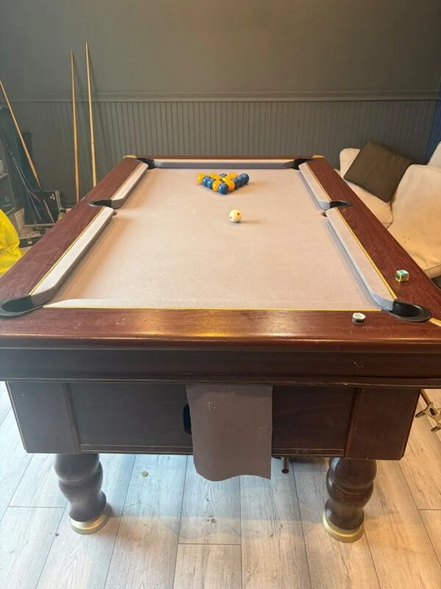 6 by 3ft Slate bed pool table - Image 2