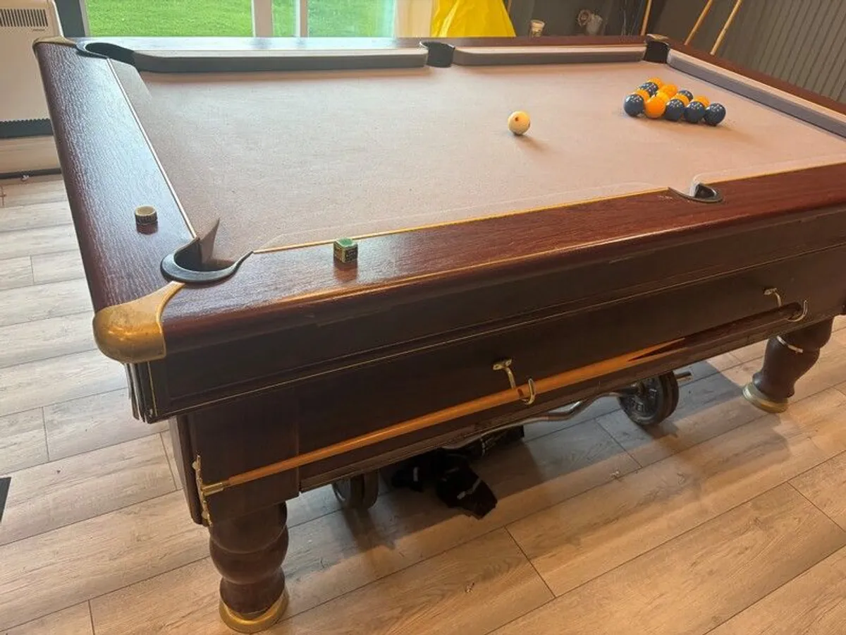 6 by 3ft Slate bed pool table - Image 3