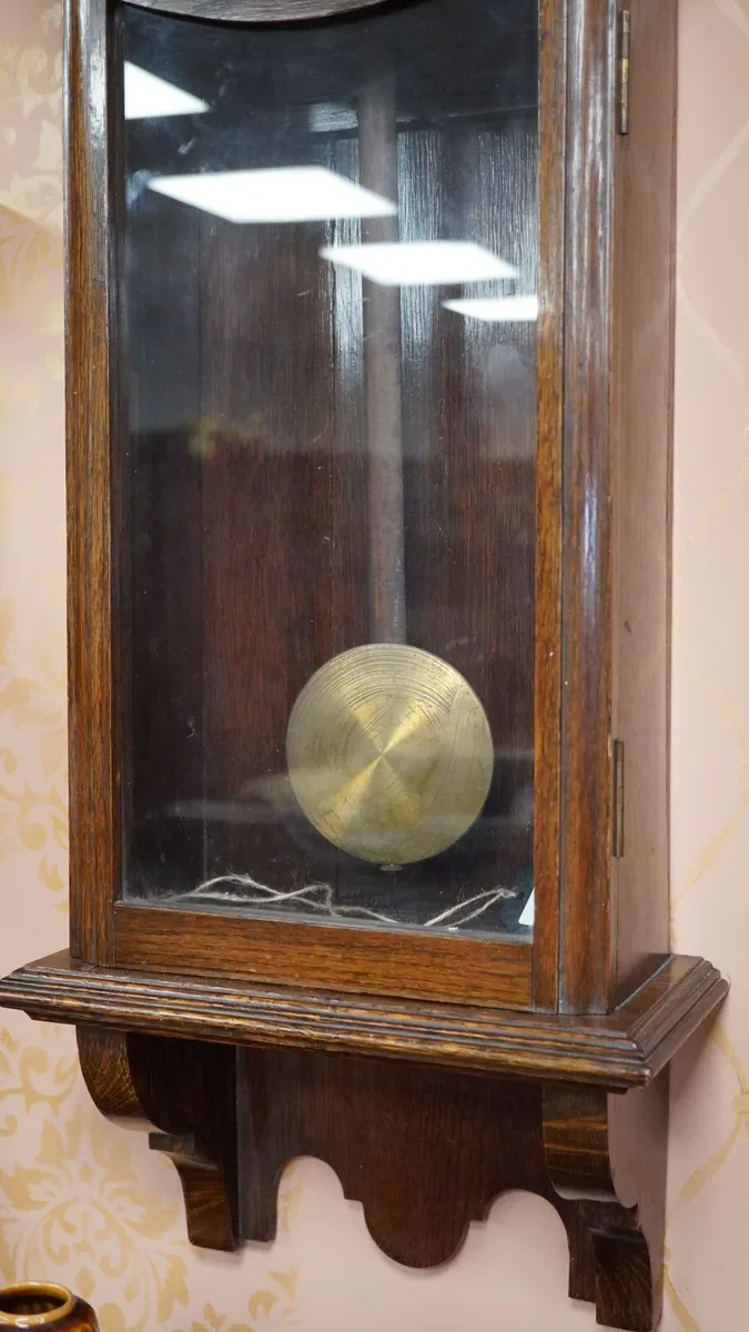 Antique Irish Oak Wall Clock, c.1910 - Image 4