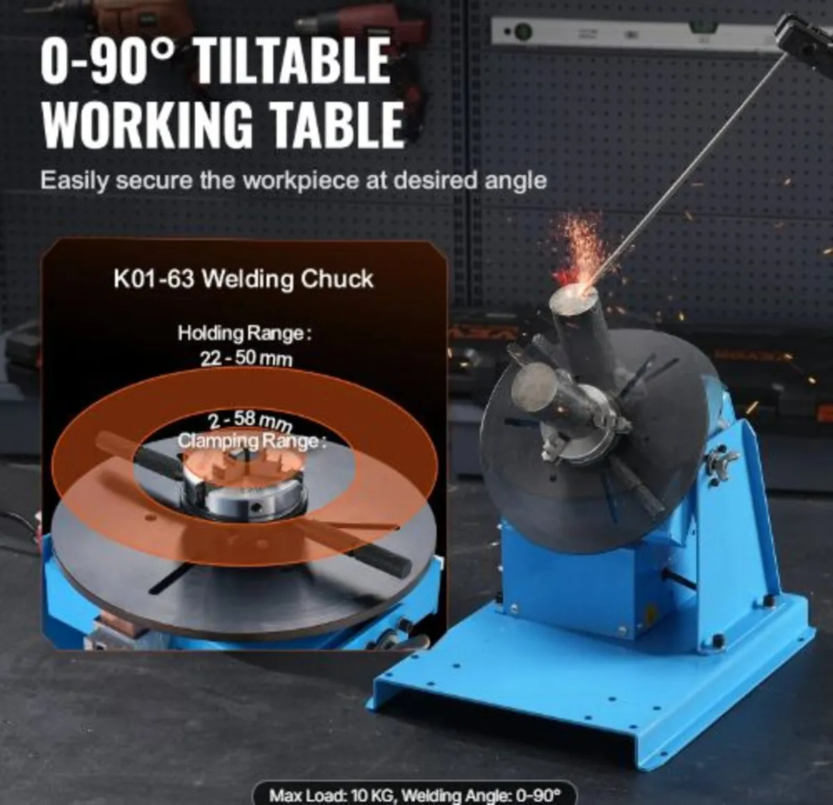 Rotary Welding Positioner 10KG, 0-90° Welding - Image 2