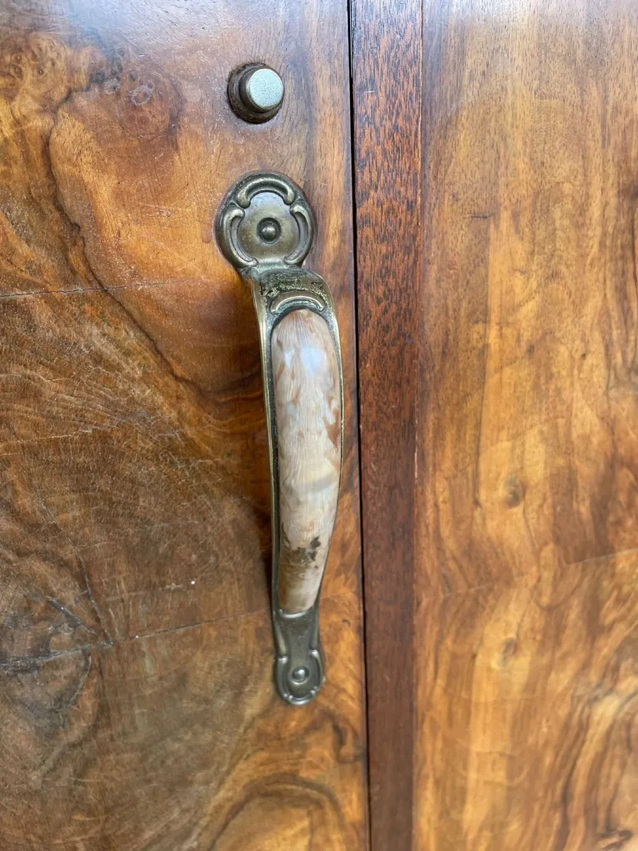 Large Vintage Walnut Triple Wardrobe - Image 3