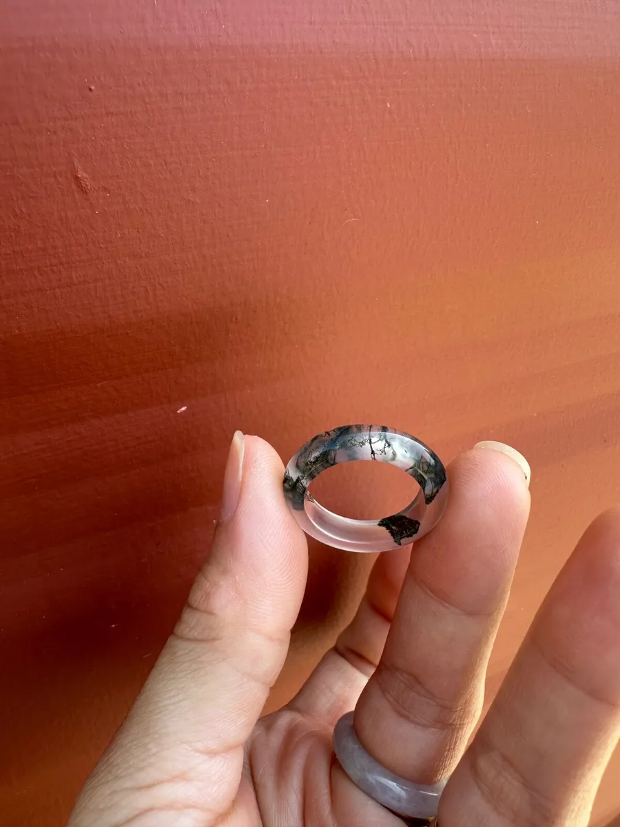 Natural Moss Agate Ring (18mm) - Image 3