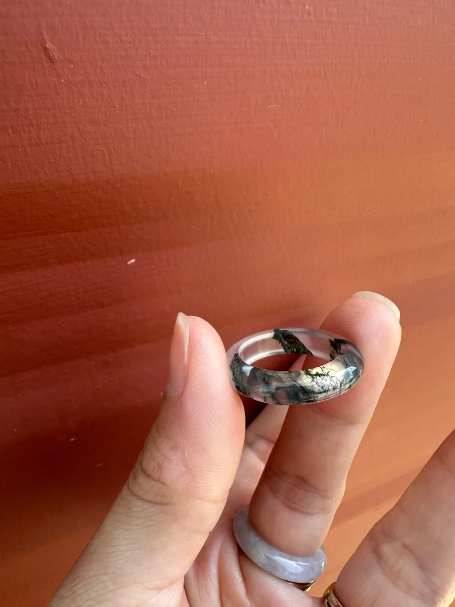 Natural Moss Agate Ring (18mm) - Image 4