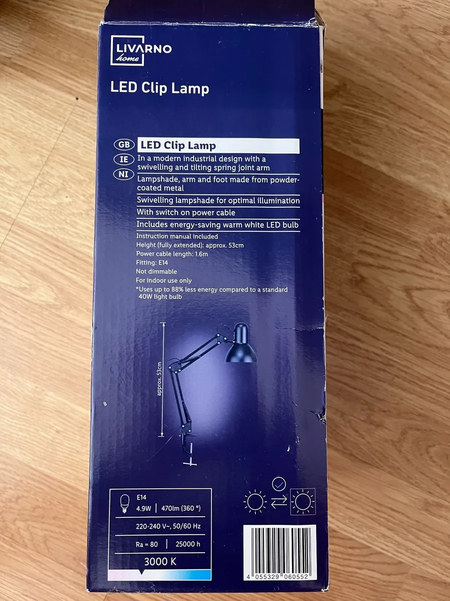 LED Clip Desk Lamp with Adjustable Arm - Image 4