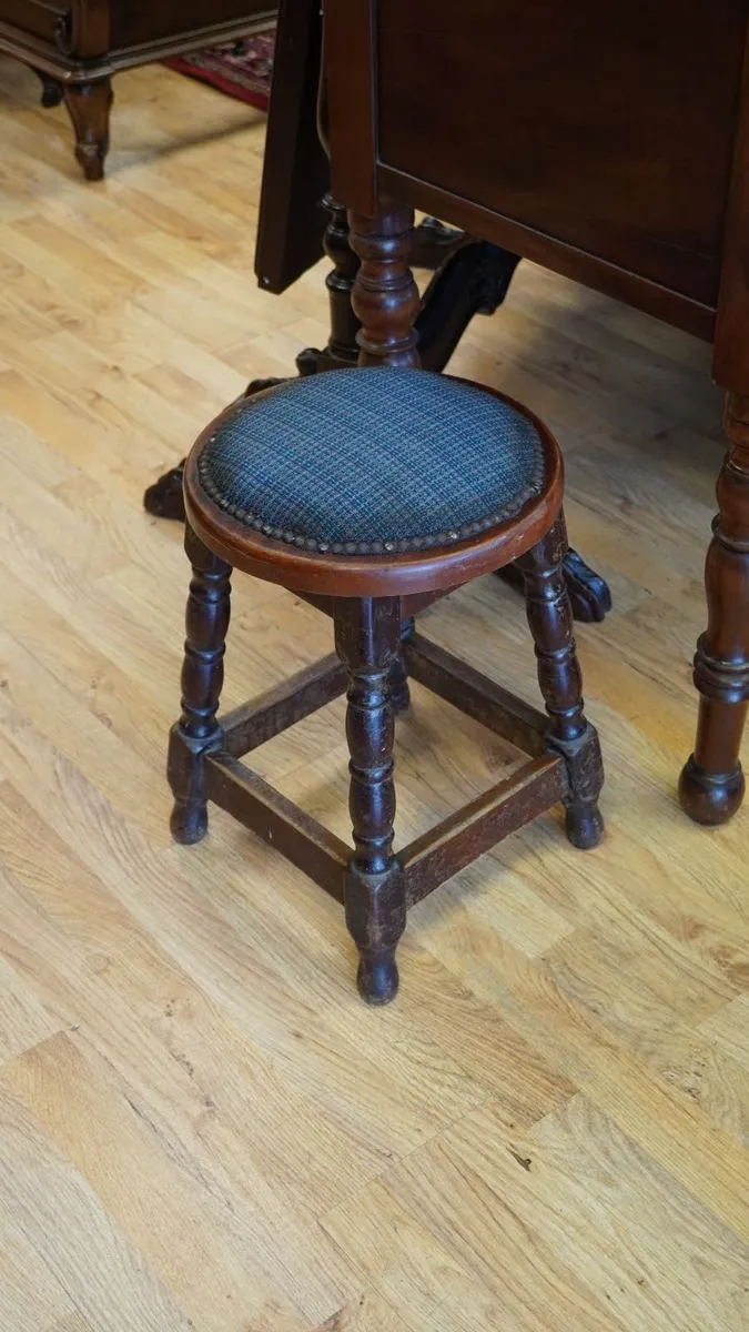 Vintage Oak Pub Stools – 8 Available - Image 1