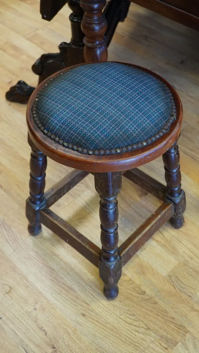 Vintage Oak Pub Stools – 8 Available - Image 2