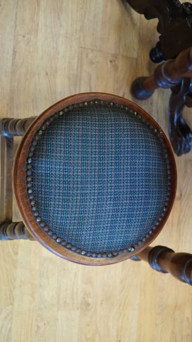 Vintage Oak Pub Stools – 8 Available - Image 3