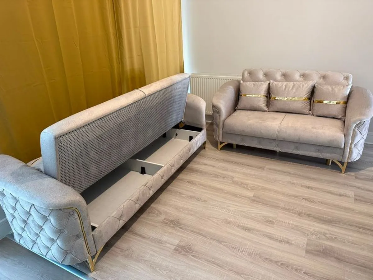 set of sofas with storage and cushions included - Image 3