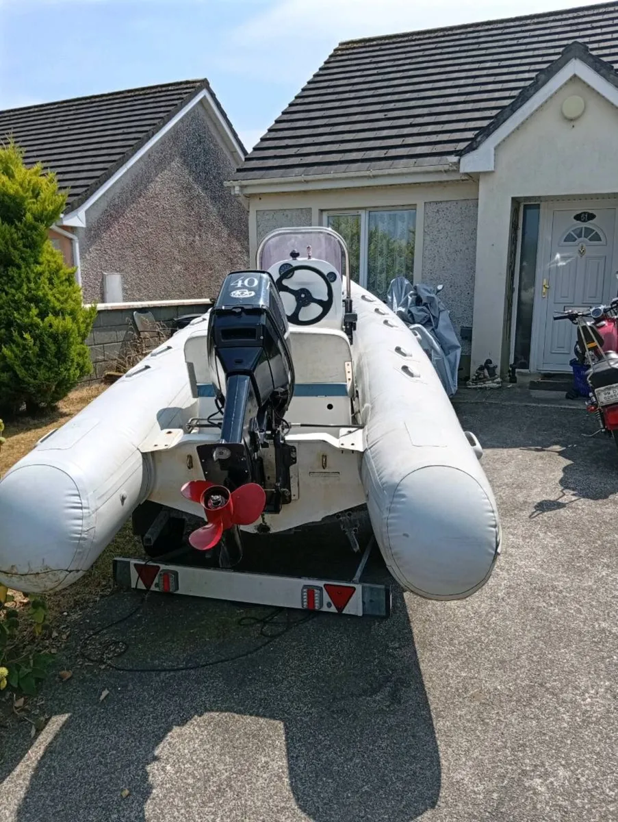 4.5 brig falcon rib with 40hp tohatsu engine and t - Image 1