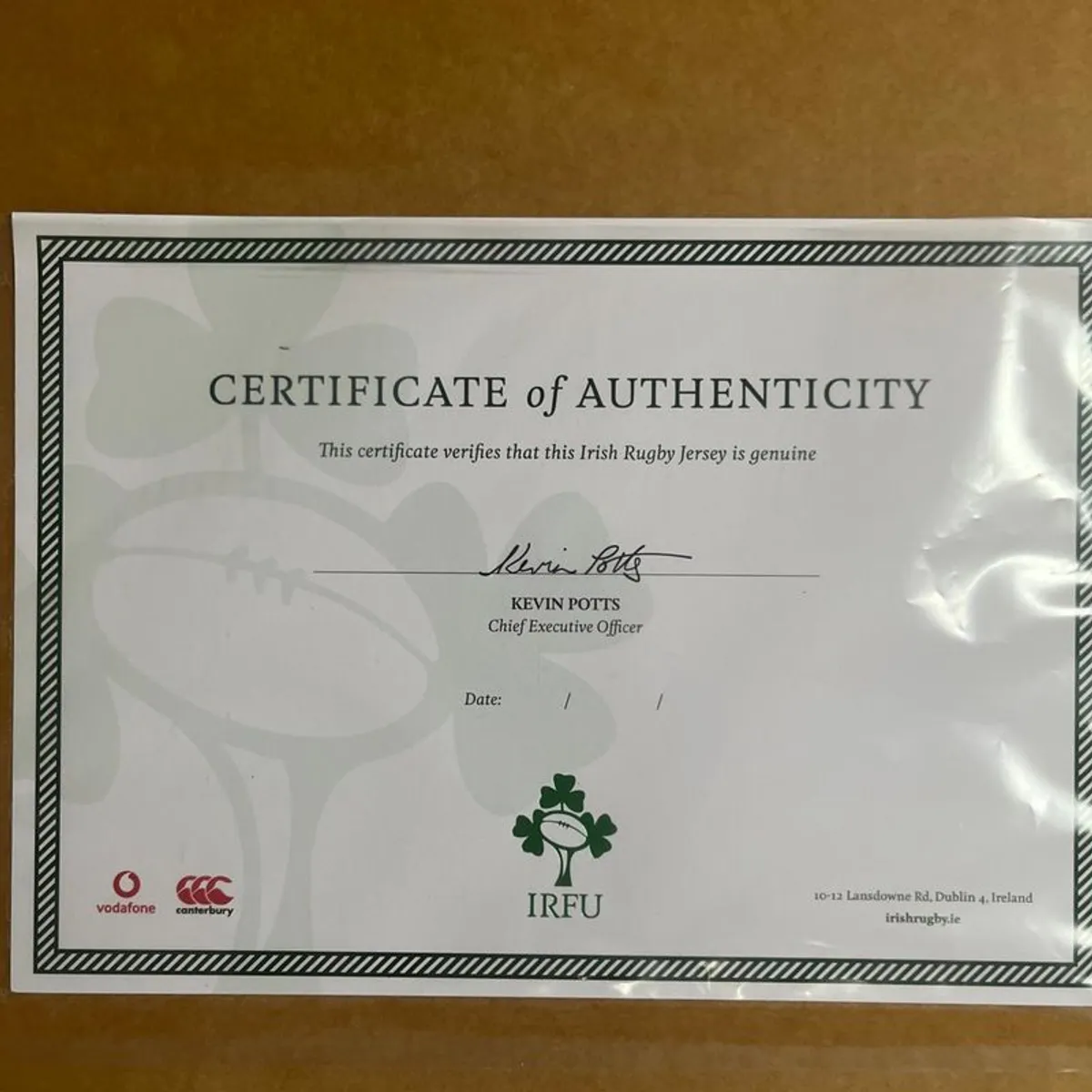 2023 Ireland Rugby Jersey - Signed , Framed & Certified - Image 3