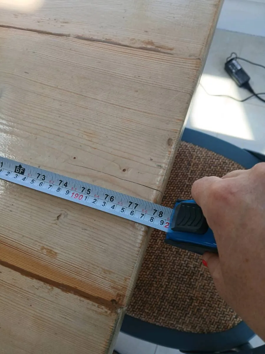 Antique Farmhouse pine Dining table - Image 3