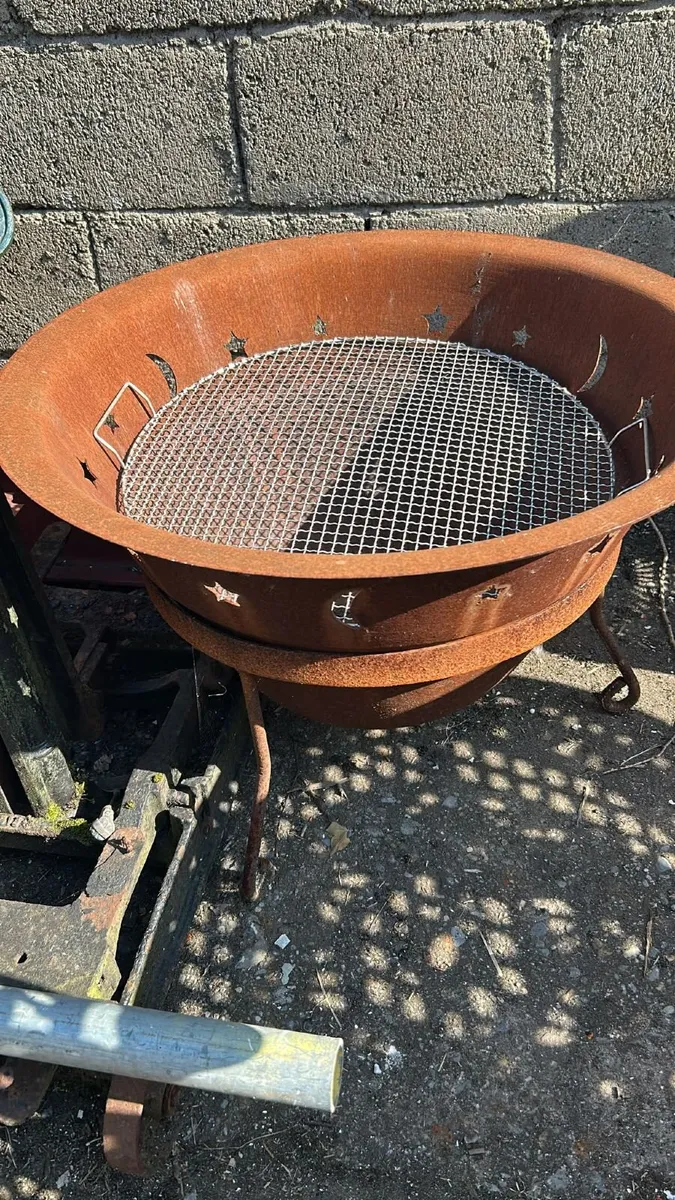 Fire Pit And Stainless Steel Grill - Image 2