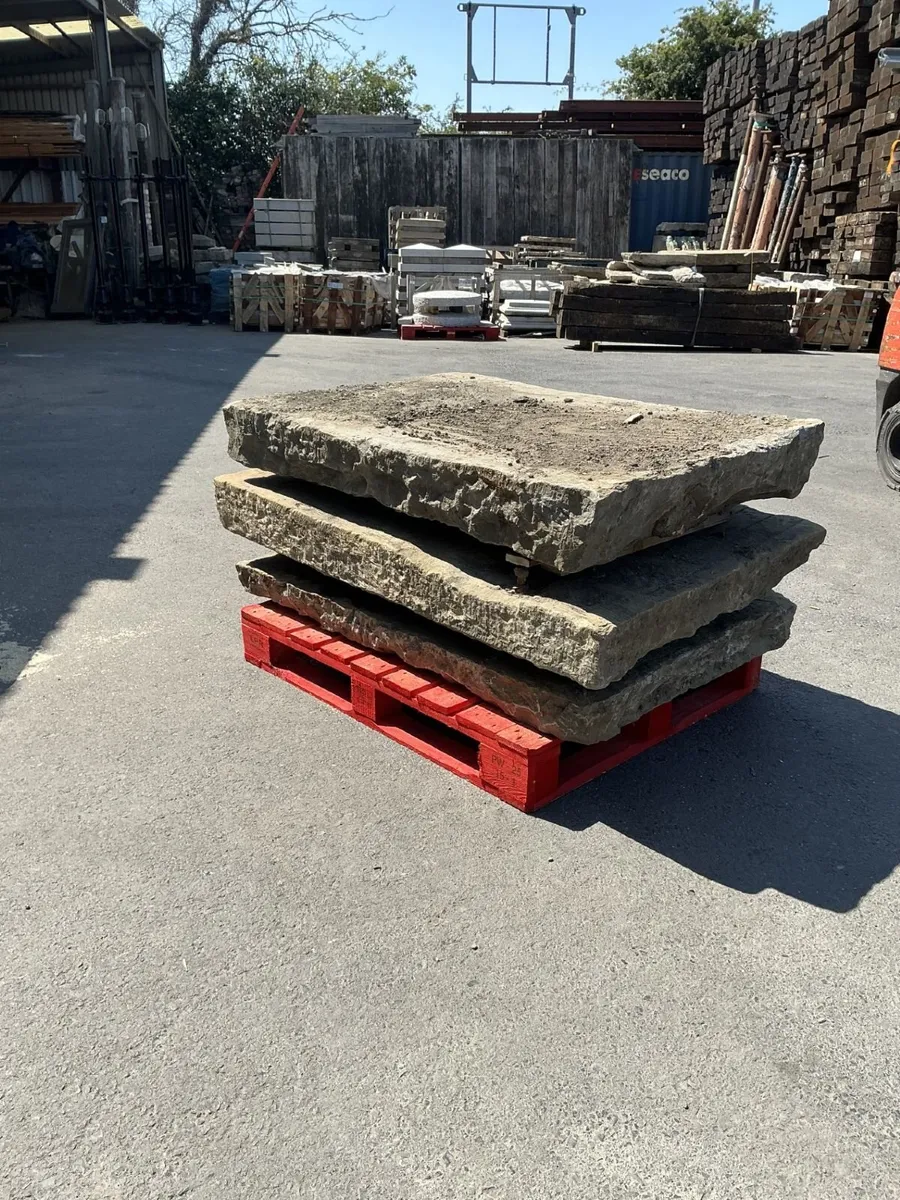 Reclaimed York Stone Heart Stones - Image 1