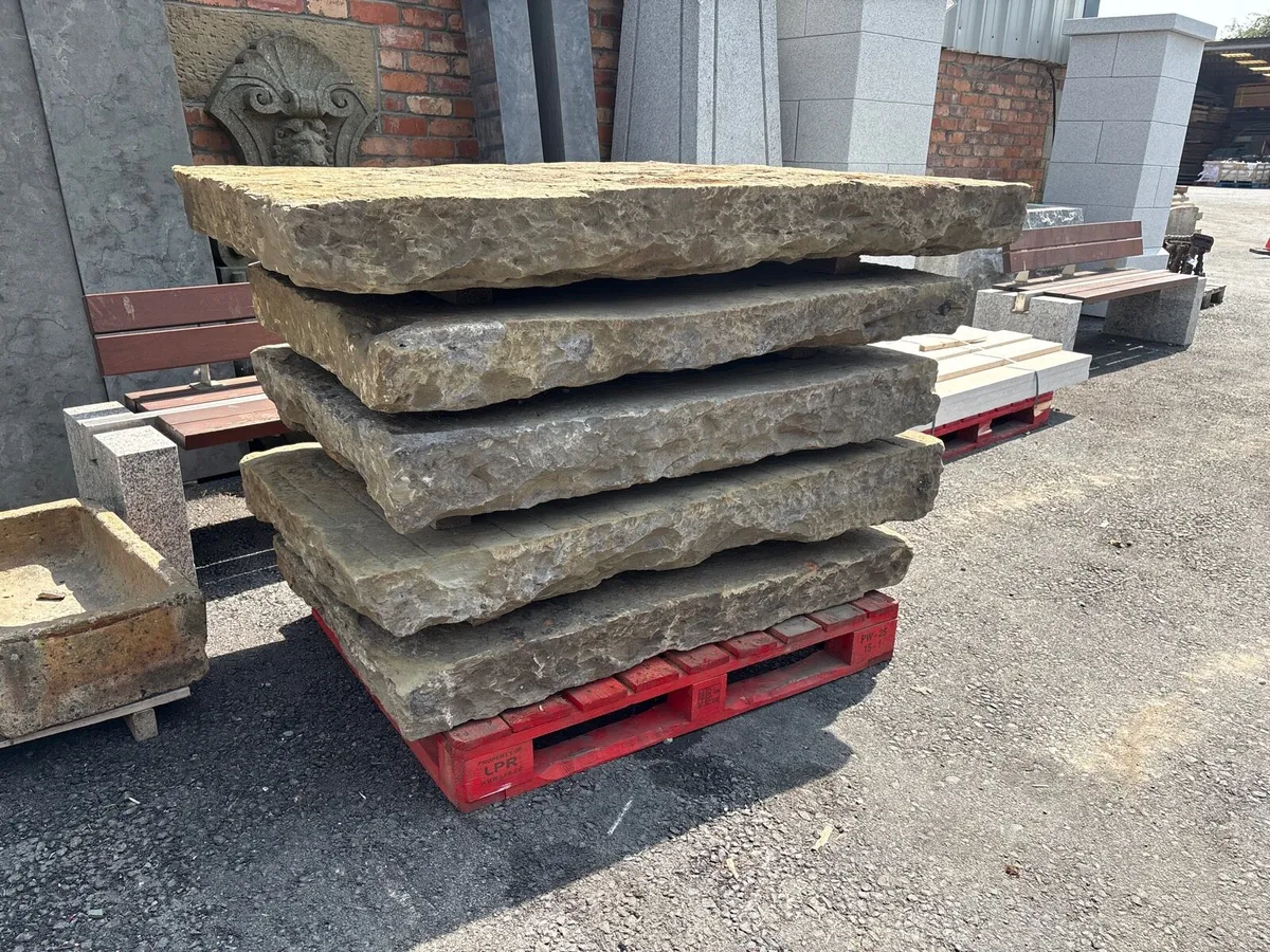 Reclaimed York Stone Heart Stones - Image 3