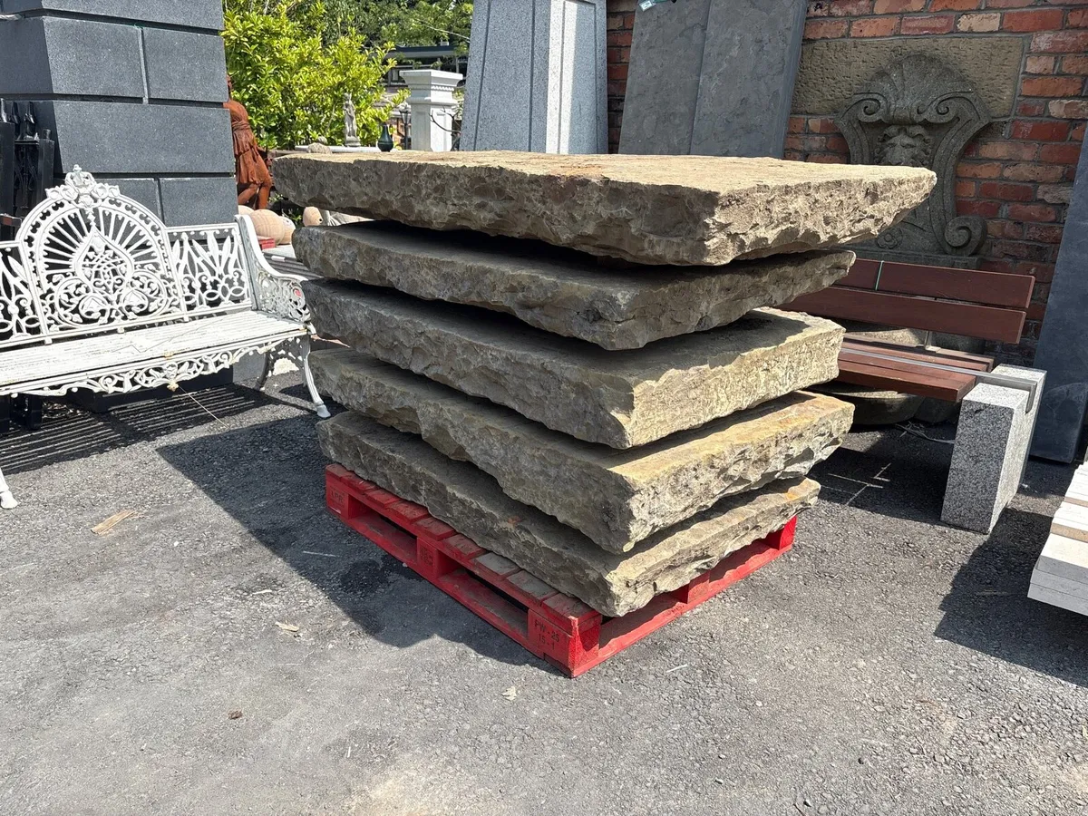 Reclaimed York Stone Heart Stones - Image 4