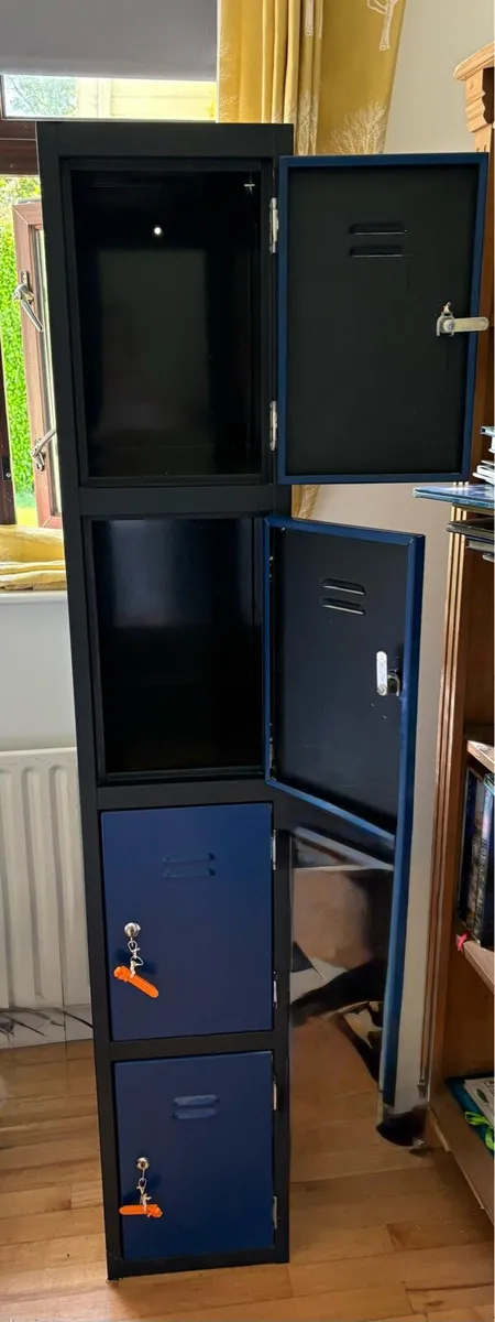 Upcycled LEGO-Themed Metal Locker Storage Tower - Image 2