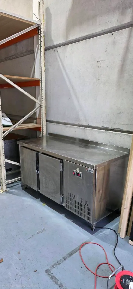 Two Door Counter Fridge commercial stainless steel - Image 1
