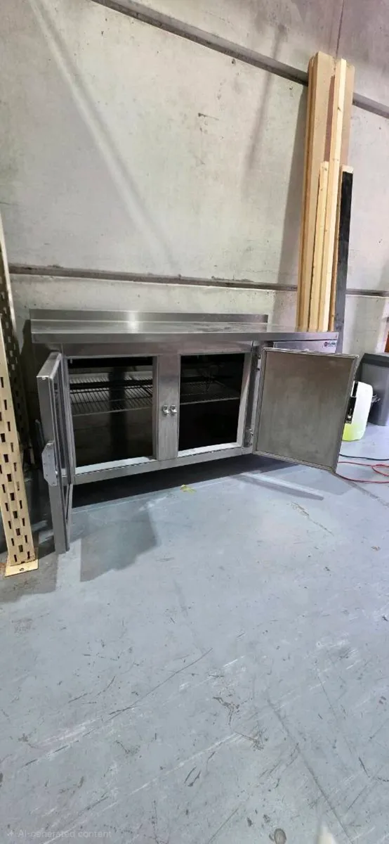 Two Door Counter Fridge commercial stainless steel - Image 2