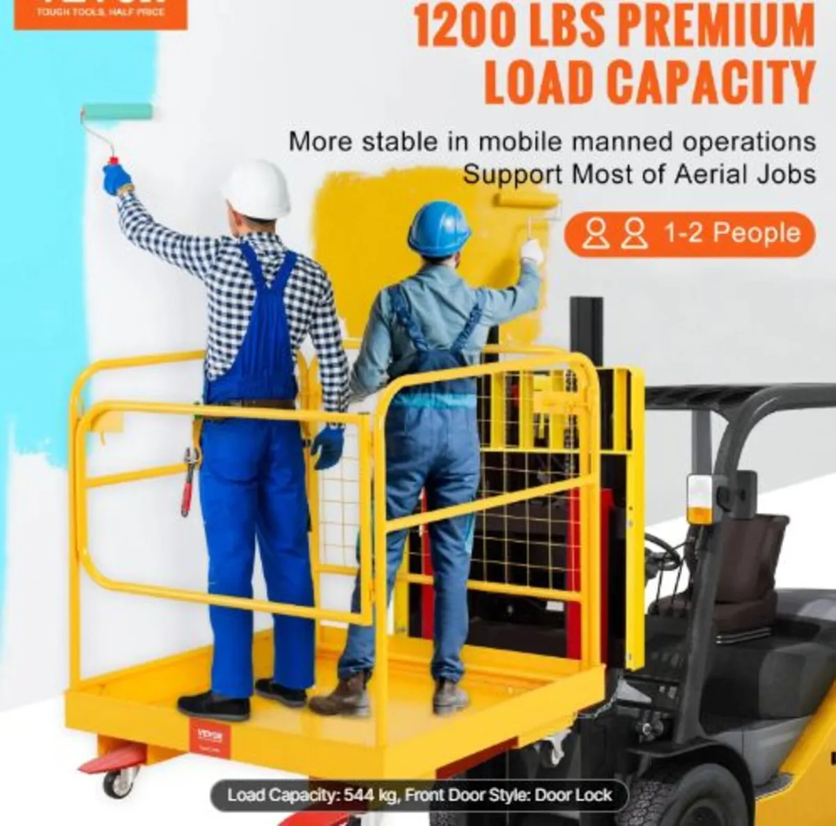 Forklift Safety Cage, 544.3 kg Load Capacity, - Image 1