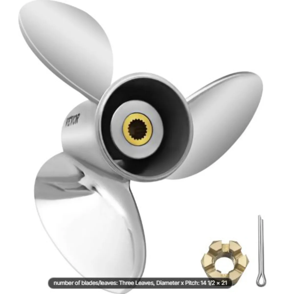 Outboard Propeller, Replace for OEM 3860709, - Image 1