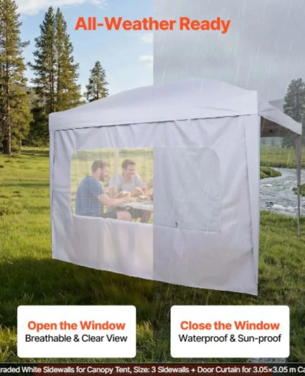 Canopy Sidewalls, Fit for 3 x 3 m Pop Up Canopy - Image 3