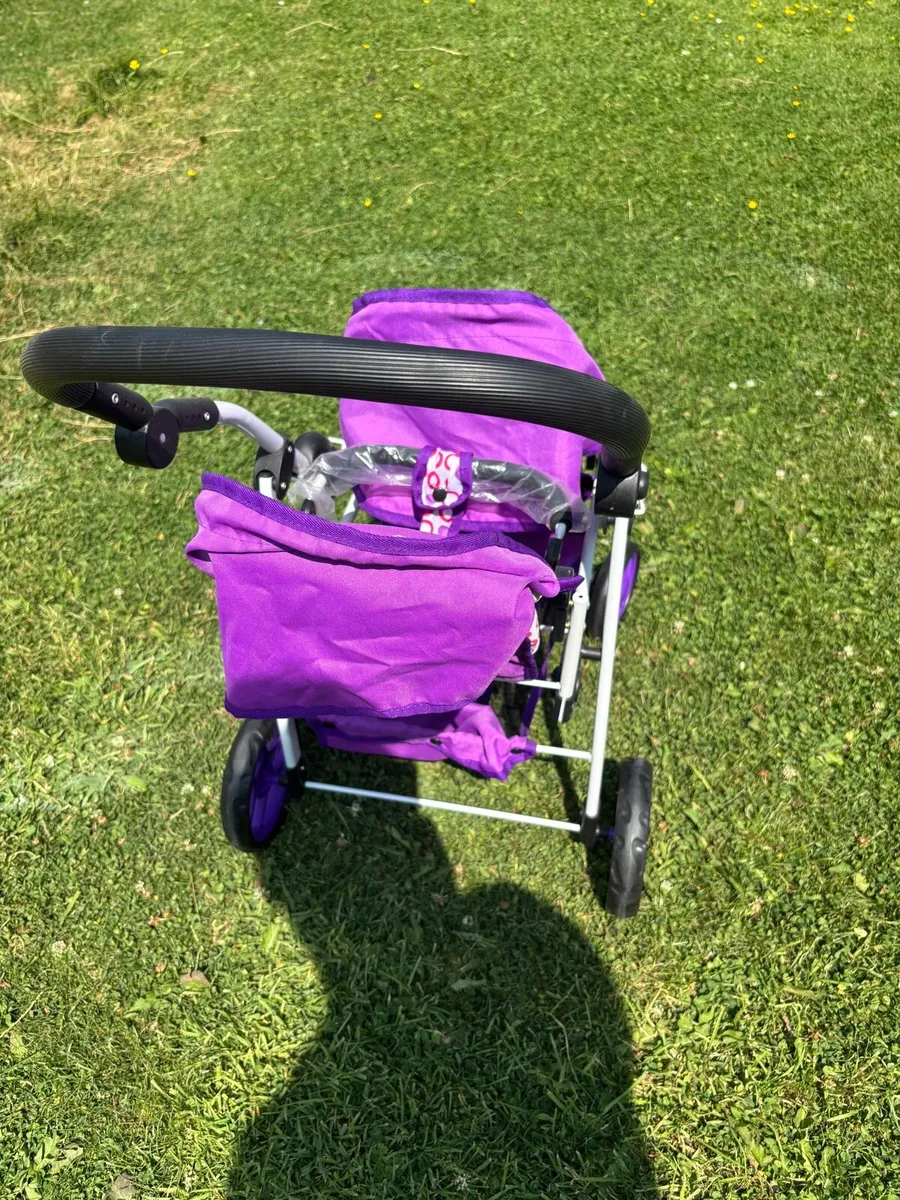 Toy - Double Doll  Pram  Stroller - Image 4