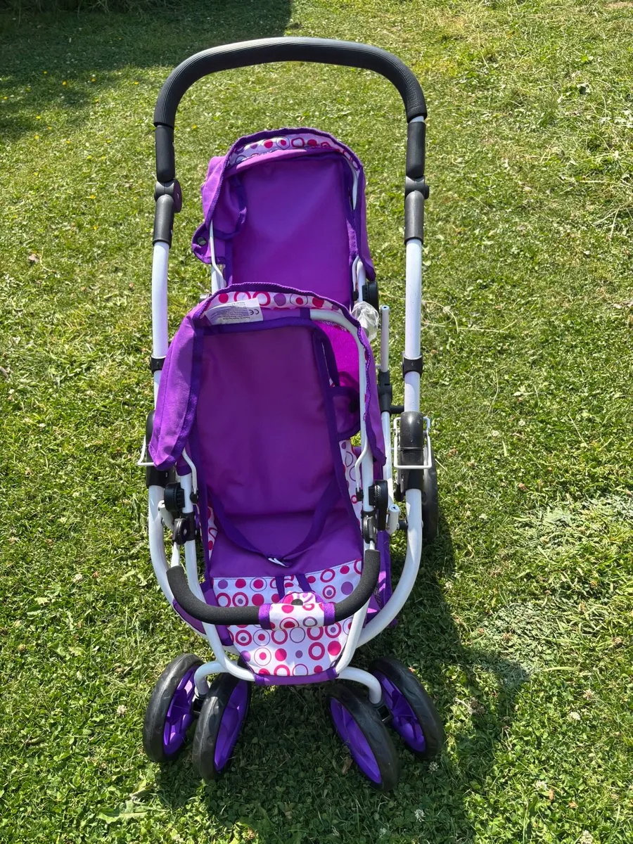 Toy - Double Doll  Pram  Stroller - Image 2