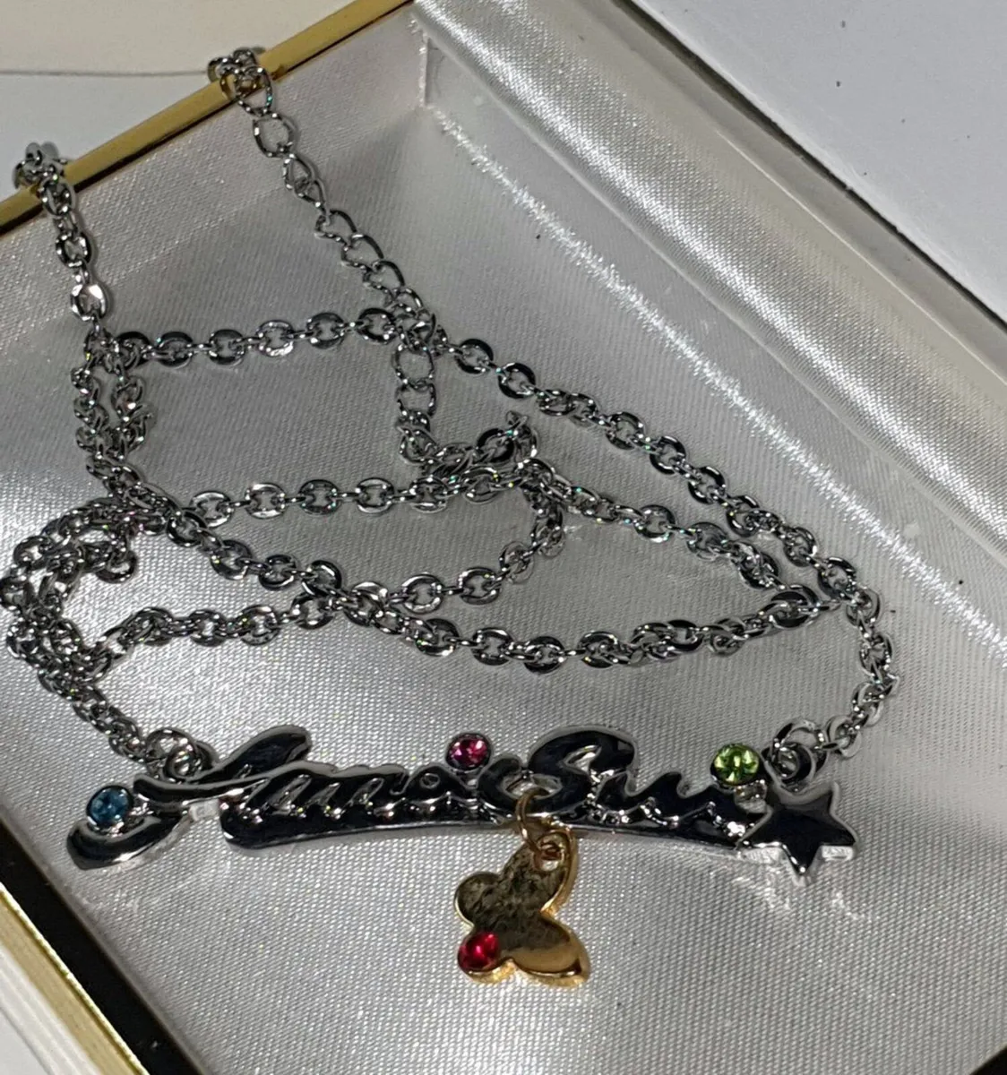 Vintage Authentic Anna Sui Charm Necklace-Silver - Image 1