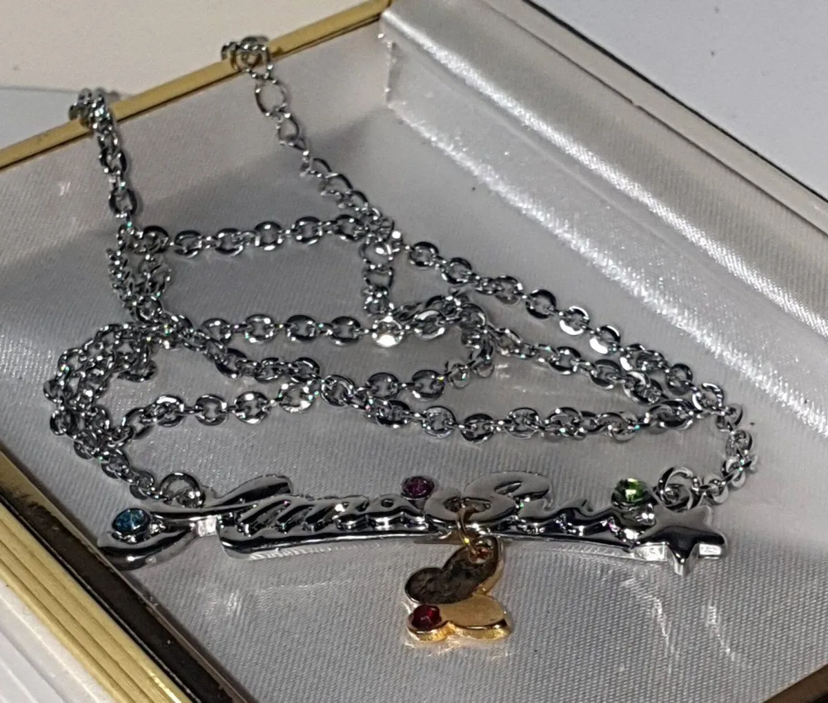 Vintage Authentic Anna Sui Charm Necklace-Silver - Image 4