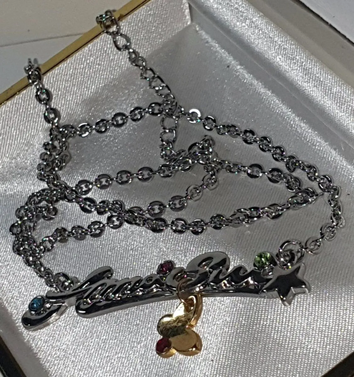 Vintage Authentic Anna Sui Charm Necklace-Silver - Image 2