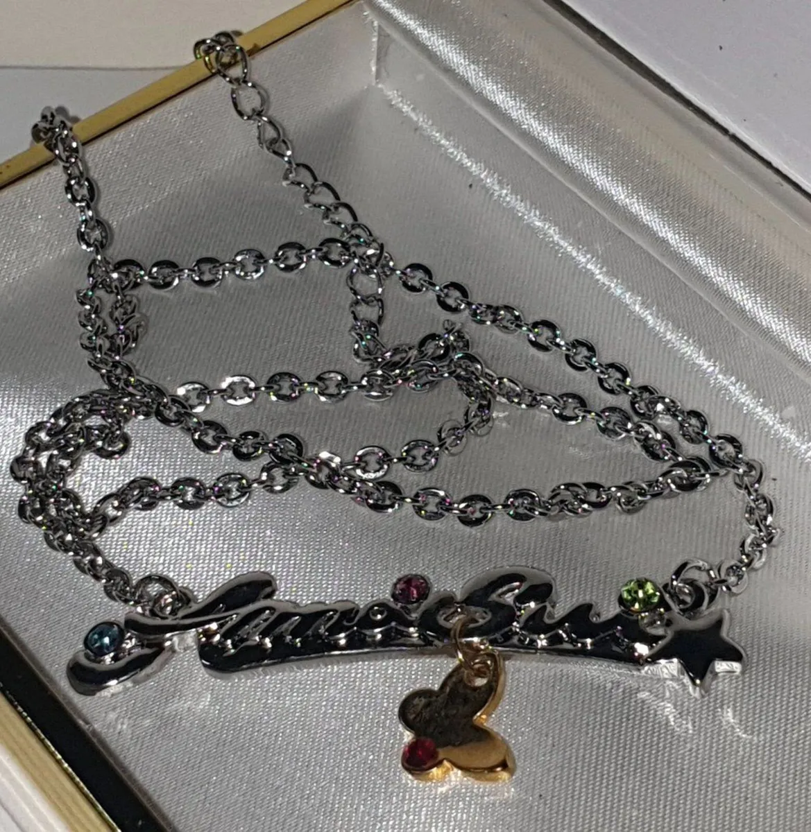 Vintage Authentic Anna Sui Charm Necklace-Silver - Image 3