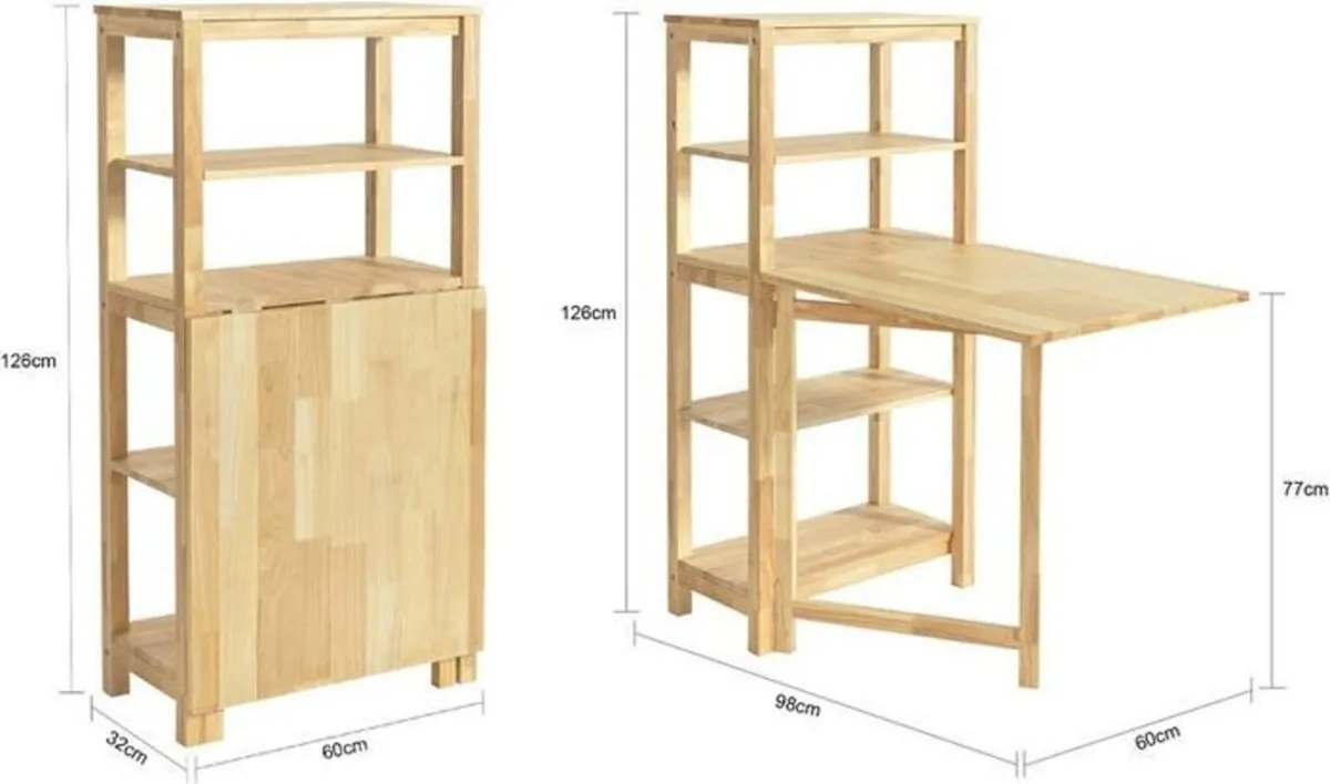 Folding Dining Table Dining Room Table Kitchen Tab - Image 3