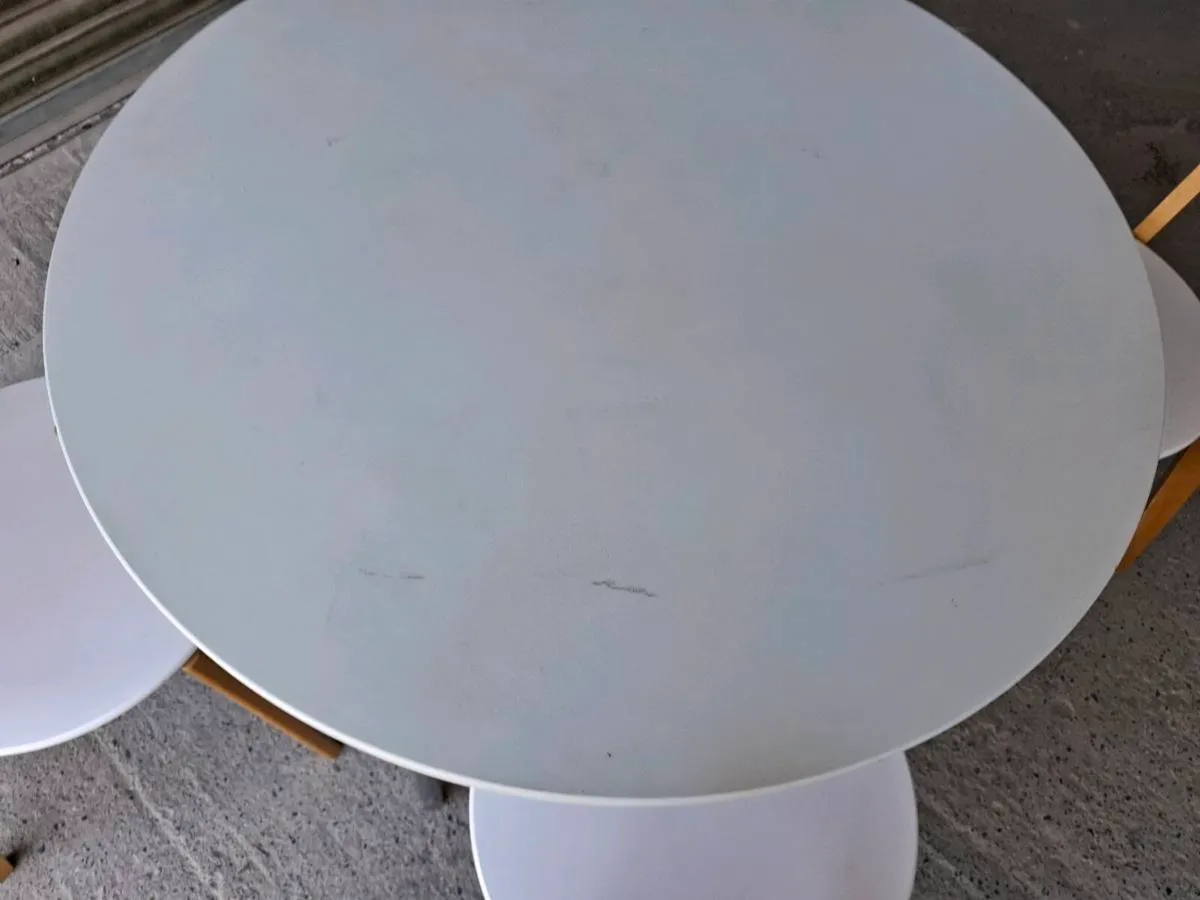 Round Dining Table & 4 Chairs (DELIVERY) - Image 3