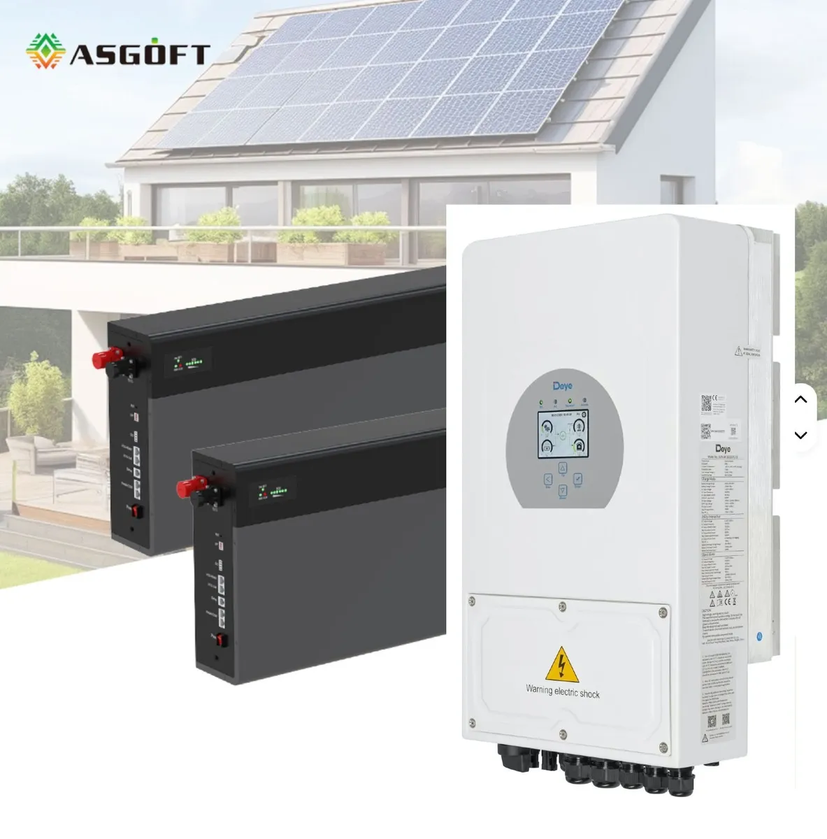 6kw Deye inverter + 1pc  6.6kwh BYD Blade battery - Image 1