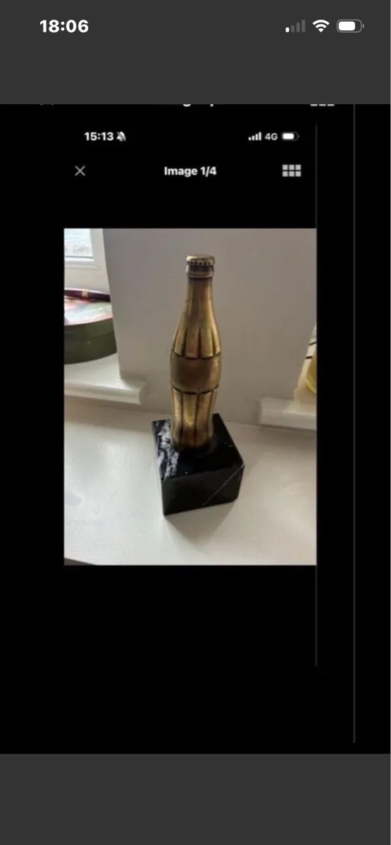 Rare Coca Cola Brass Bottle - Image 2