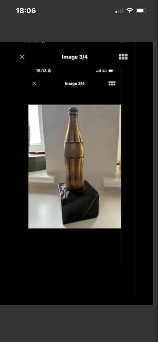 Rare Coca Cola Brass Bottle - Image 1