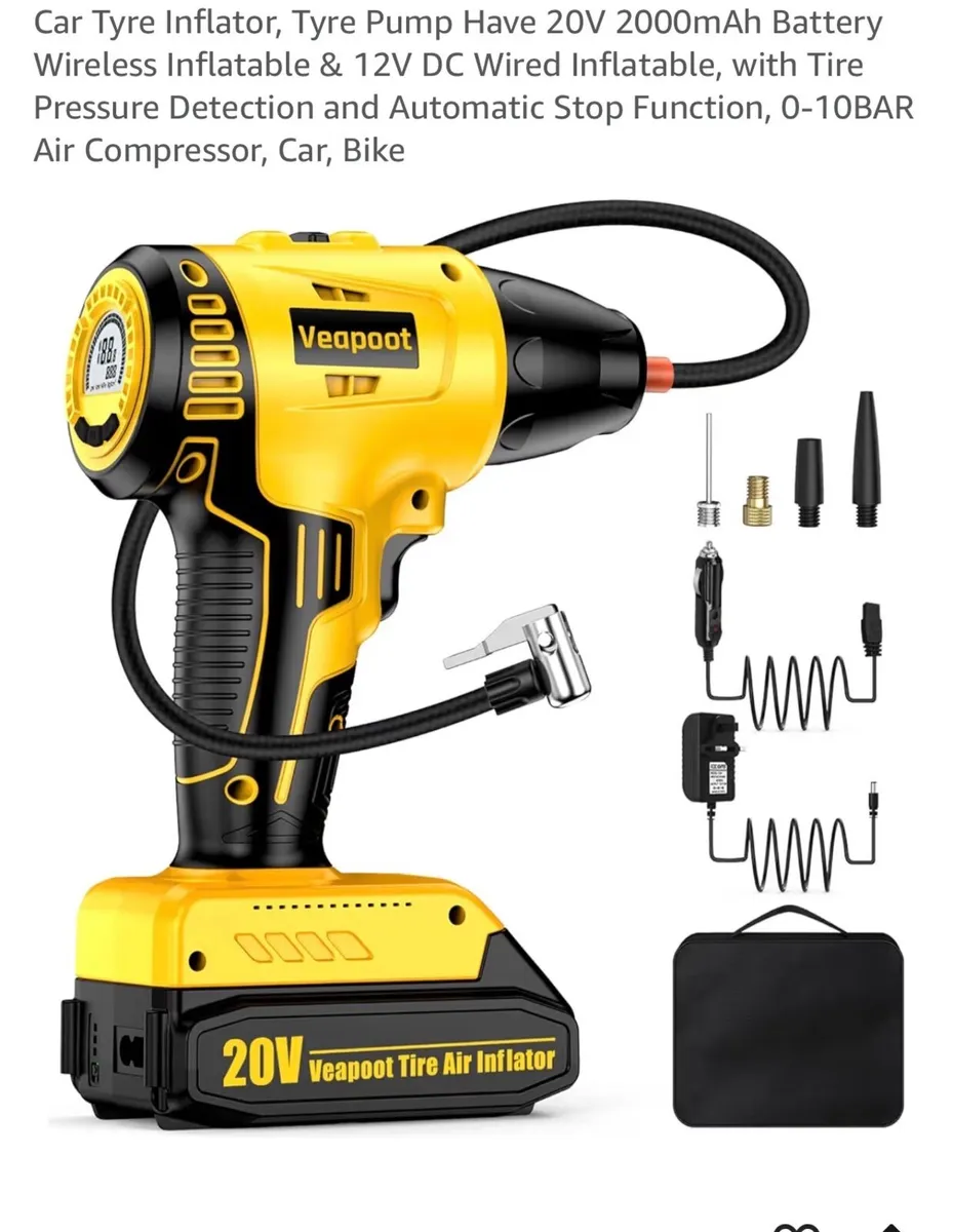 Battery Powered 20 volt Tire Inflator by Veapoot. - Image 1