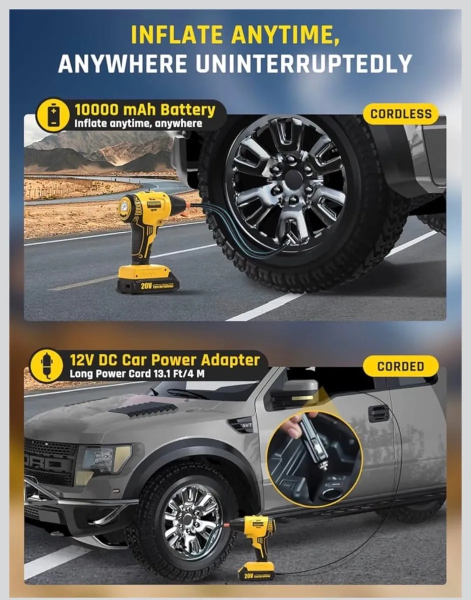 Battery Powered 20 volt Tire Inflator by Veapoot. - Image 3