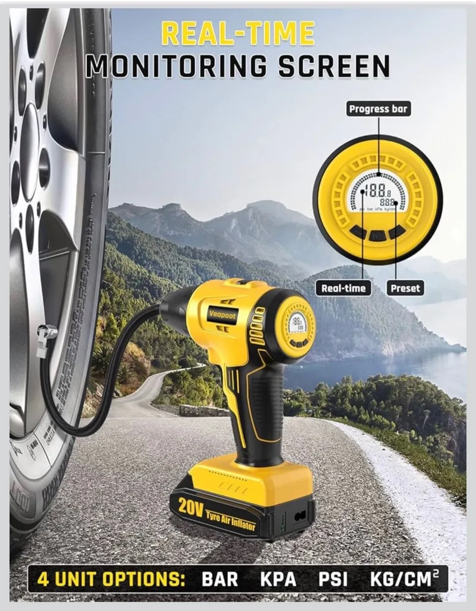 Battery Powered 20 volt Tire Inflator by Veapoot. - Image 4