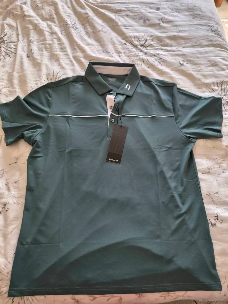 Druids BLOCK PIQUE POLO - SAGE new - Image 1